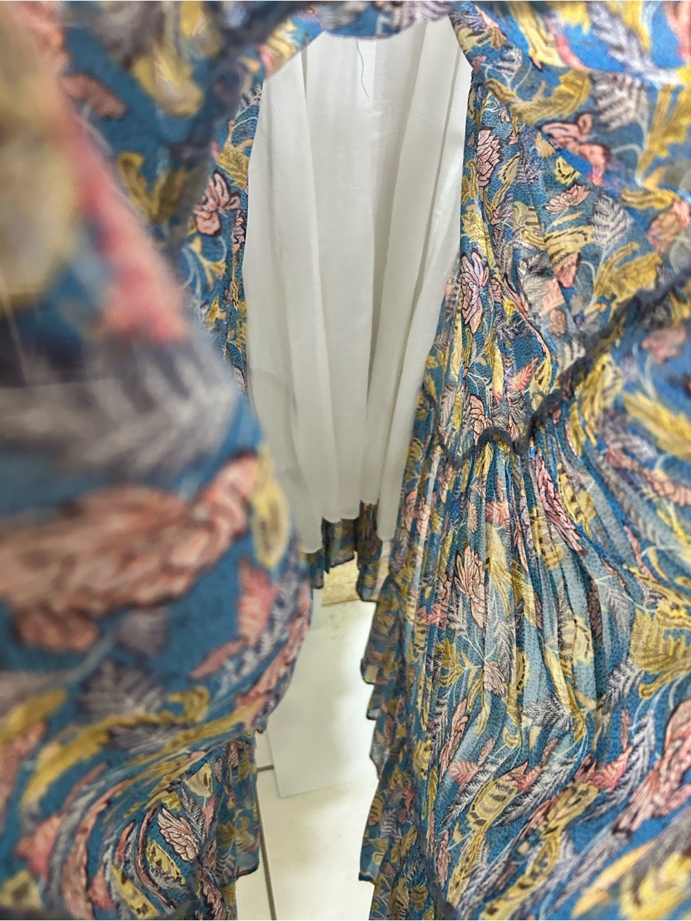 Anthropologie Verb by Pallavi Singhee Vineyard Tiered Maxi Dress | Size 14 #138 - Picture 8 of 11